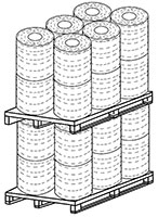 Pallets of reels of cotton lined paper cords (12+12) - SEMAC