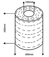 Reel of cotton lined paper cords - SEMAC